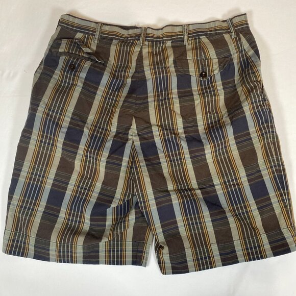 Polo by Ralph Lauren Plaid 36 Cotton Brown Shorts - Picture 5 of 5